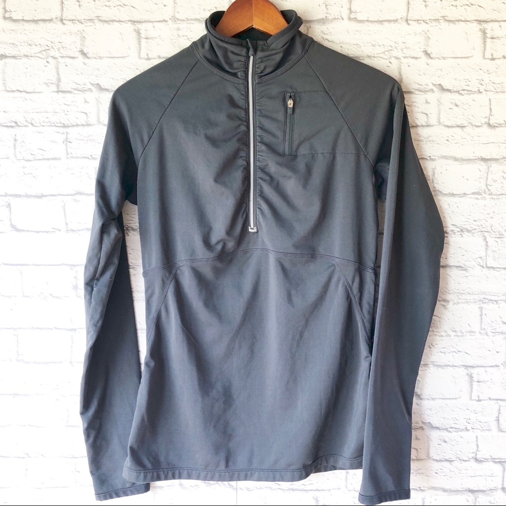 ATHLETA half zip running top in grey